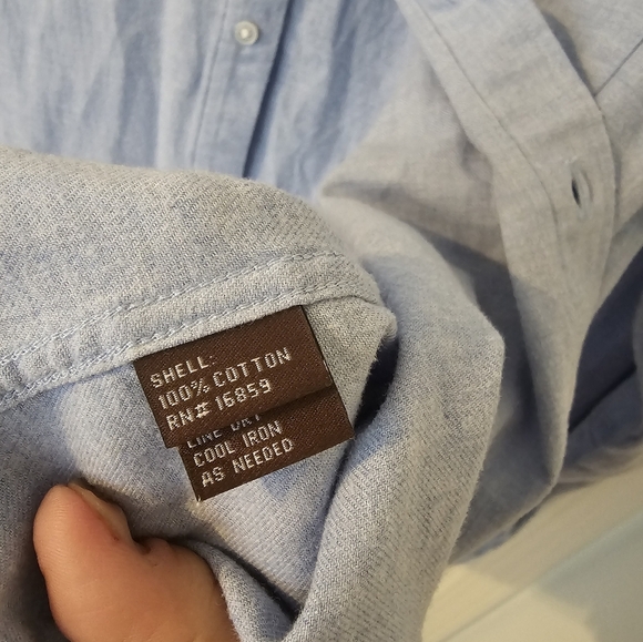 J McLaughlin Shirt Mens Blue Solid Button Up Regular Fit Casual Size L - Picture 3 of 5